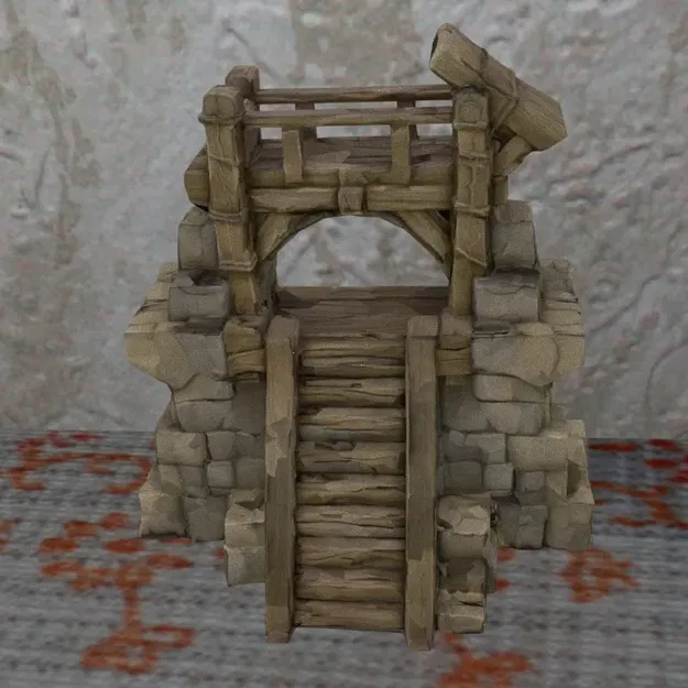 Pháo đài cầu cổng trong trò chơi Wargame 28mm - Image 2