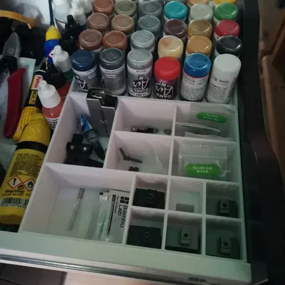 Hộp phân loại sơn mini cho kệ Ikea Alex