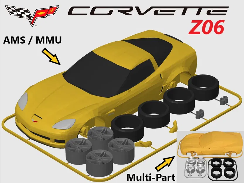 Mô hình xe Chevrolet Corvette Z06 (C6) tỷ lệ 1:24 - Image 1