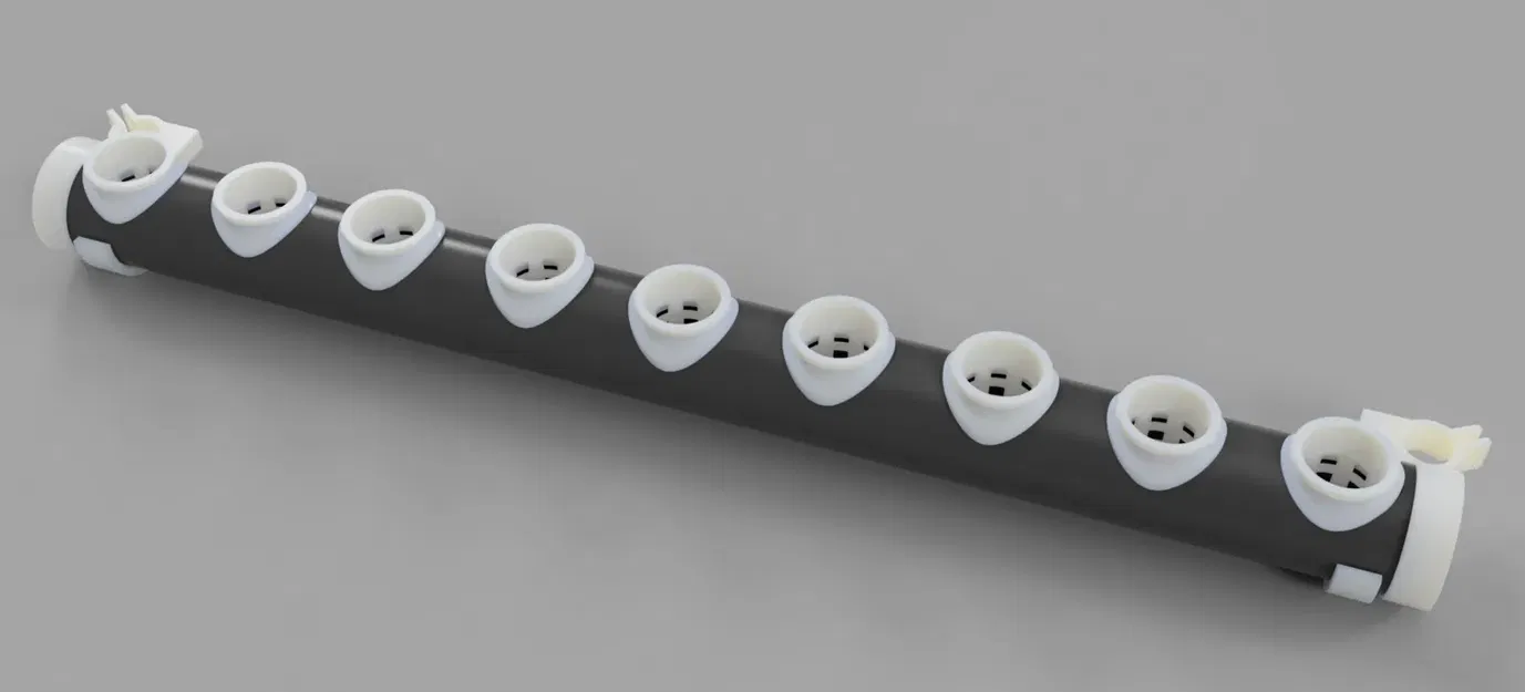 Hệ thống thủy canh mô-đun từ ống PVC 50 mm cho growbox - Image 2