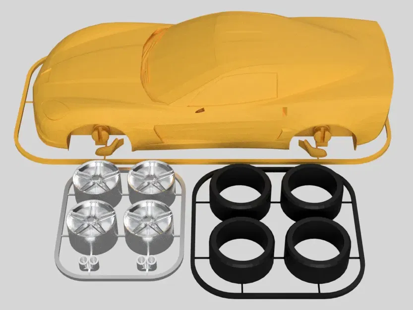 Mô hình xe Chevrolet Corvette Z06 (C6) tỷ lệ 1:24 - Image 12