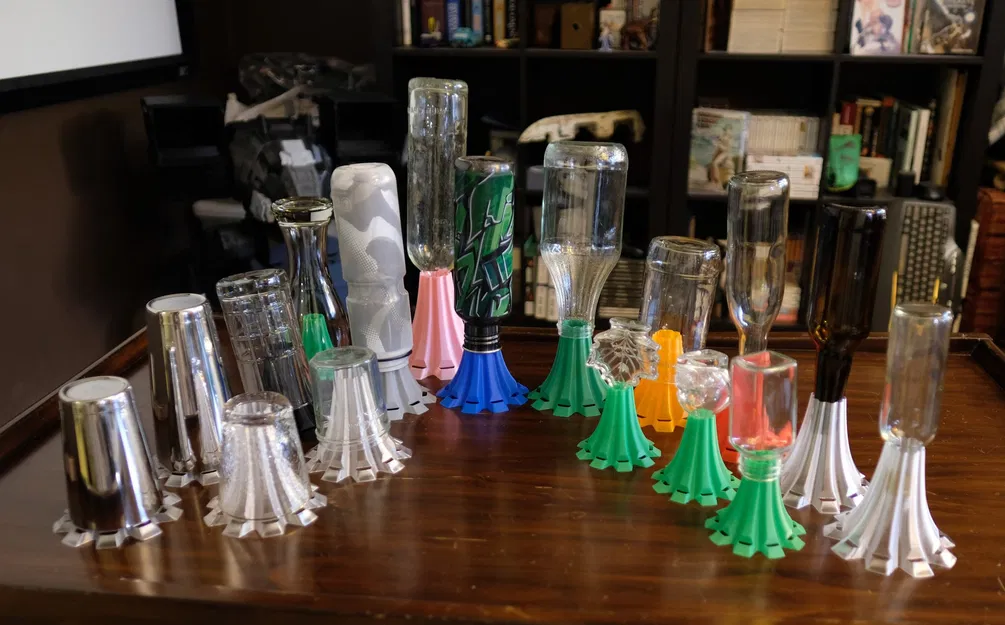 Giá đỡ khô chai, lọ, ly xếp chồng được in chế độ bình hoa - Image 3