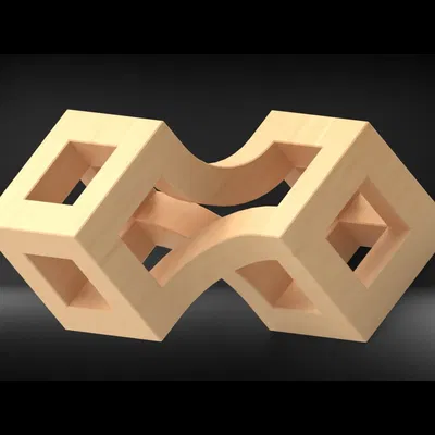 Điêu khắc hình học số 07 dễ lắp ráp và in 3D