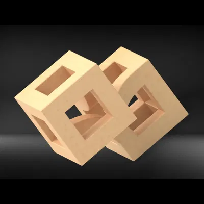 Điêu khắc hình học số 07 dễ lắp ráp và in 3D