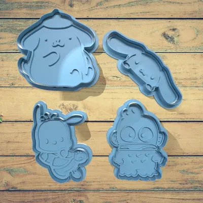 Bộ khuôn bánh quy Sanrio 2 - Pompompurin, Cinnamoroll, Pochacco, Hangyodon