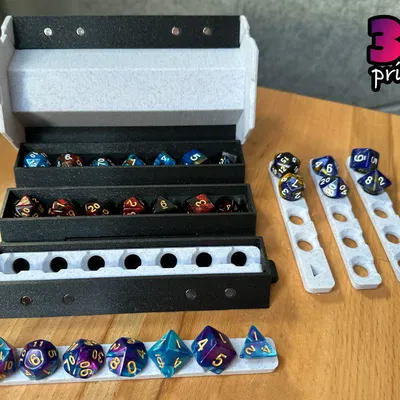 Hộp xúc xắc cuộn lớn với 6 khay tùy chỉnh