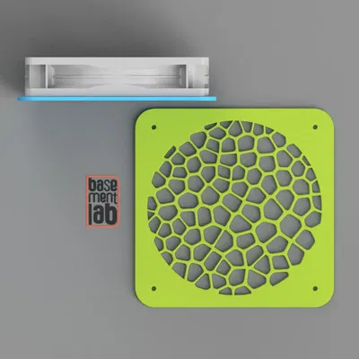 Nắp quạt làm mát 140mm thiết kế Voronoi cho máy in 3D