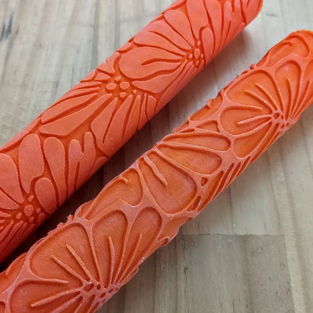 Con lăn hoa văn trừu tượng lớn cho gốm sứ - Image 2