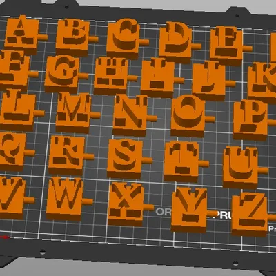 Khối kết nối chữ cái để tạo từ trong in 3D