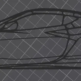 Nghệ thuật tường Chevrolet Corvette C8 tuyệt đẹp