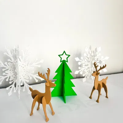 Thiệp Giáng Sinh Hươu Cao Cổ