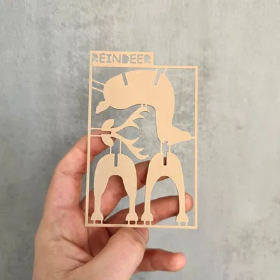 Thiệp Giáng Sinh Hươu Cao Cổ