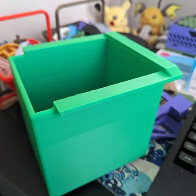 Thùng rác để bàn đơn giản gắn vào bàn không dày hơn 20mm