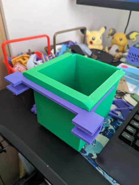 Thùng rác để bàn đơn giản gắn vào bàn không dày hơn 20mm - Image 3