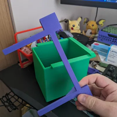 Thùng rác để bàn đơn giản gắn vào bàn không dày hơn 20mm