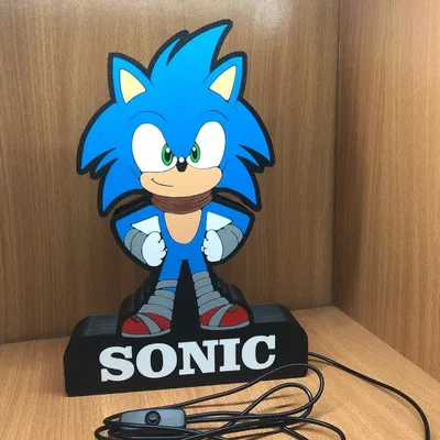 Đèn LED Lightbox Sonic với thiết kế nhân vật huyền thoại