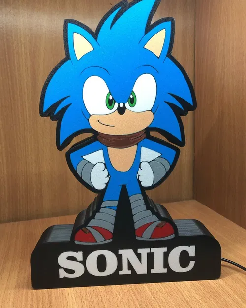 Đèn LED Lightbox Sonic với thiết kế nhân vật huyền thoại - Image 2