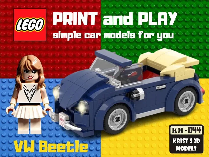 Mô hình xe hơi LEGO Volkswagen Beetle Cabrio in 3D - Image 1