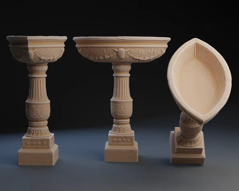 Bể nước thánh trang trí hình con cừu - Image 1