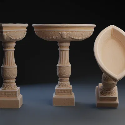 Bể nước thánh trang trí hình con cừu