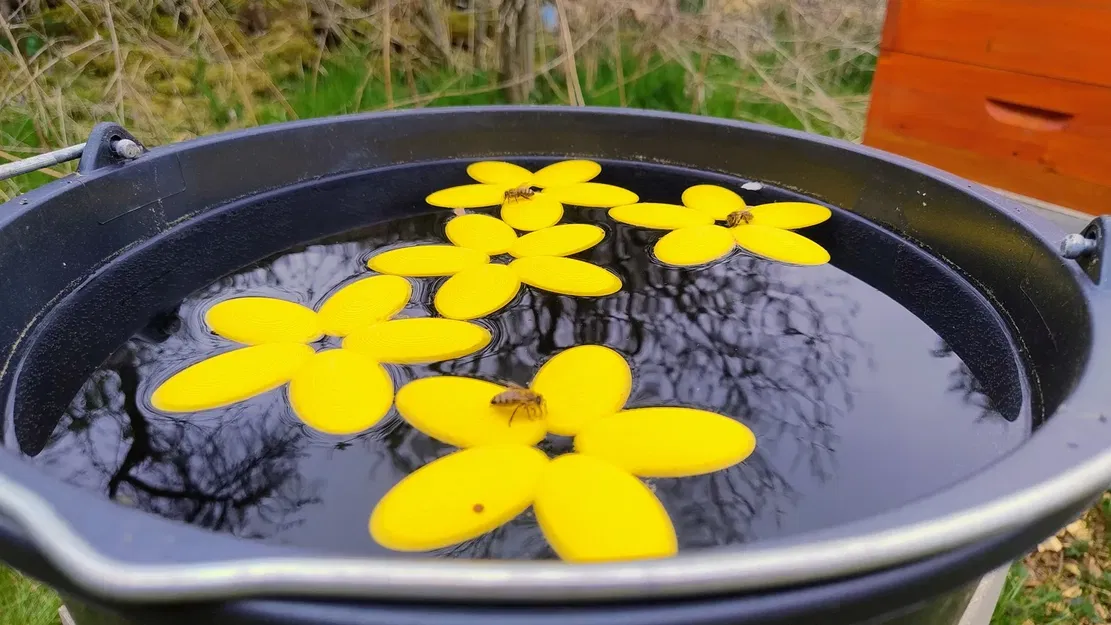 Bệ nước nổi cho ong với hoa 13 cánh - Image 3