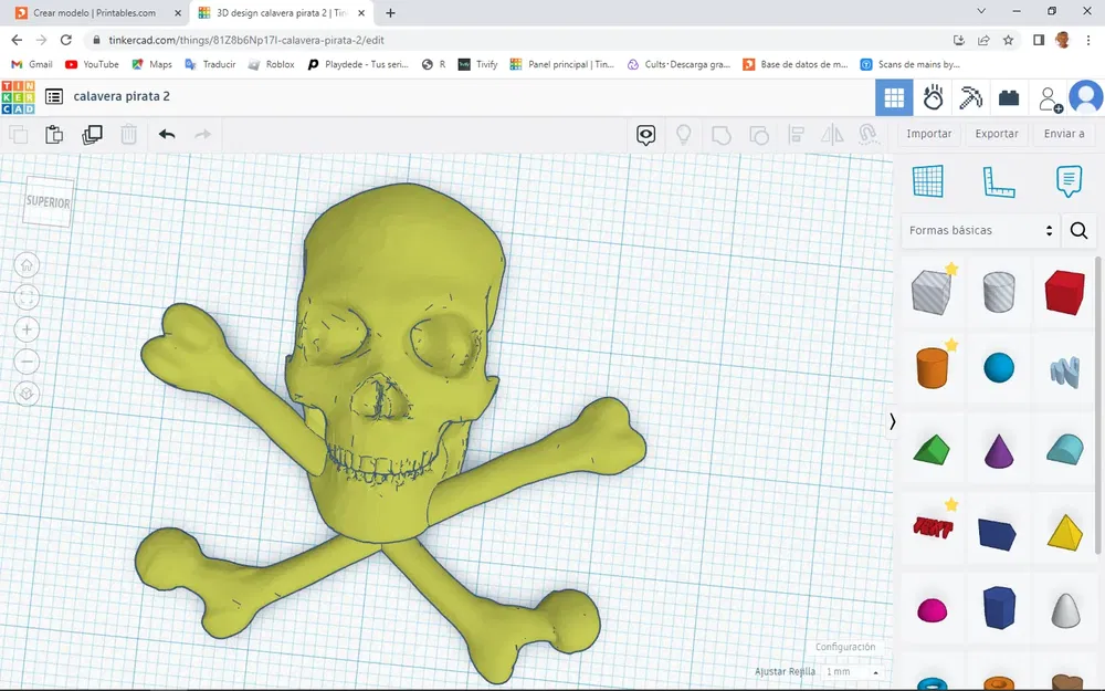 Đầu lâu cướp biển với xương đùi chéo dưới - Image 1