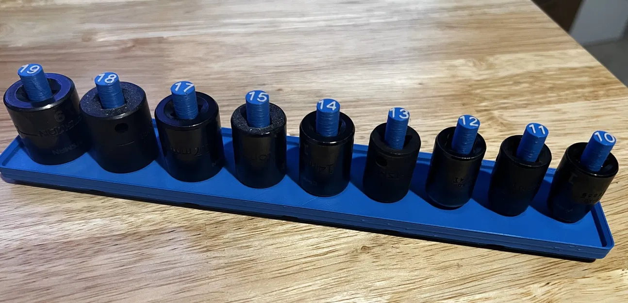 Giá đỡ socket Gridfinity Peg 3/8" cho cả Metric và SAE - Image 3