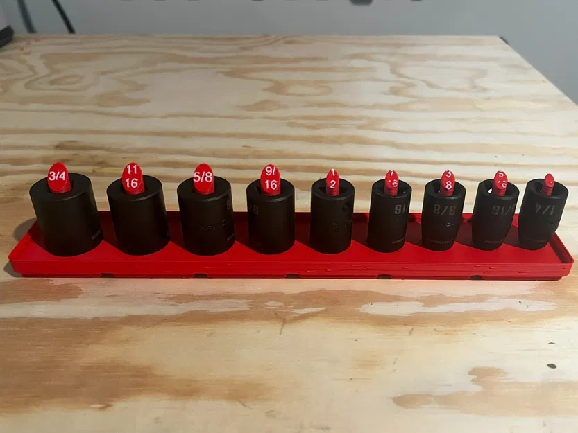 Giá đỡ socket Gridfinity Peg 3/8" cho cả Metric và SAE - Image 8