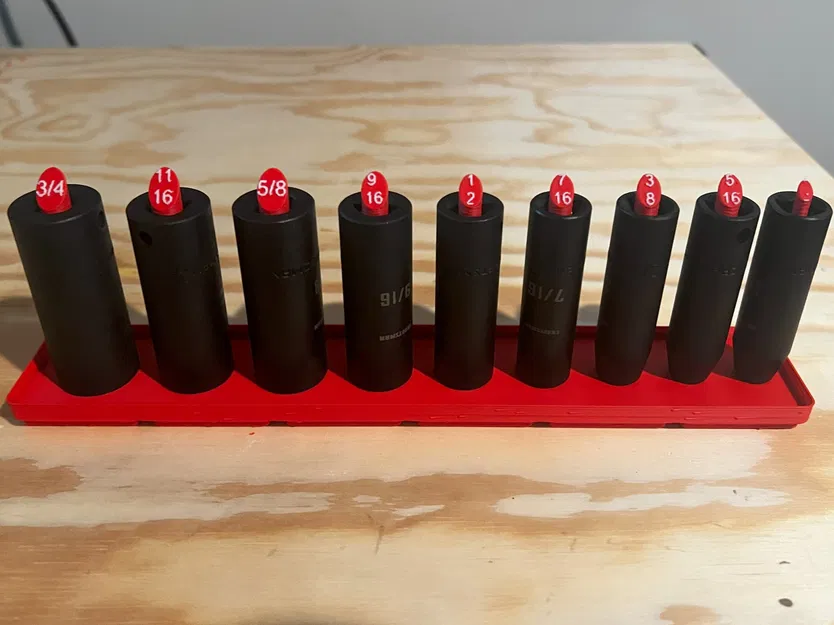 Giá đỡ socket Gridfinity Peg 3/8" cho cả Metric và SAE - Image 10