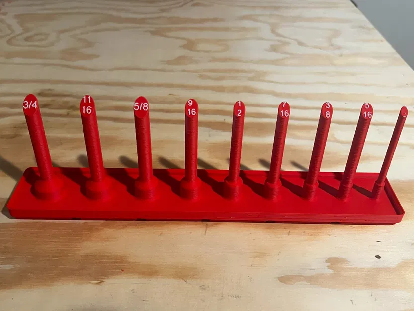 Giá đỡ socket Gridfinity Peg 3/8" cho cả Metric và SAE - Image 11