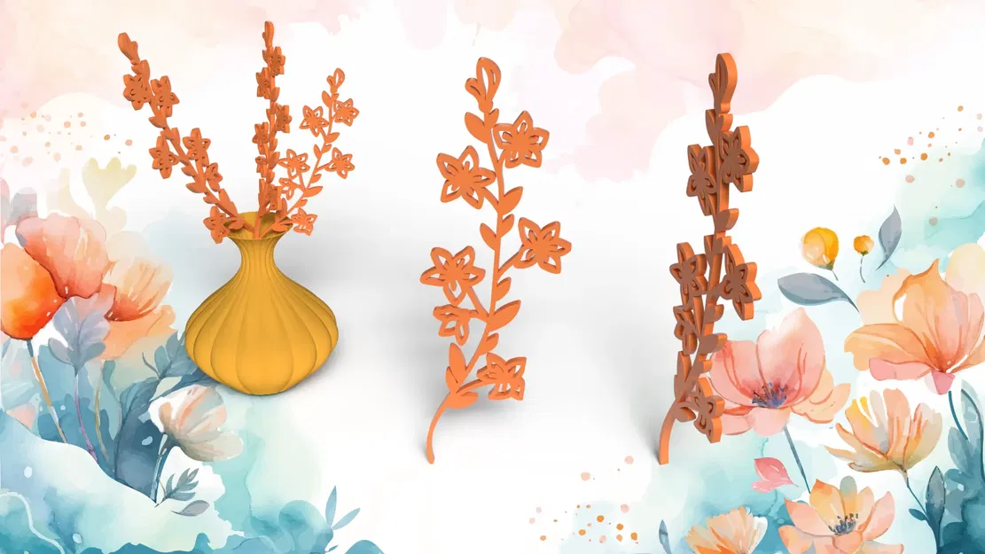 Bảng trang trí lá thảo mộc tự nhiên cho bánh và hoa - Image 1