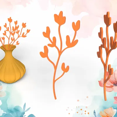 Chân cắm thảo mộc in 3D với lá tự nhiên