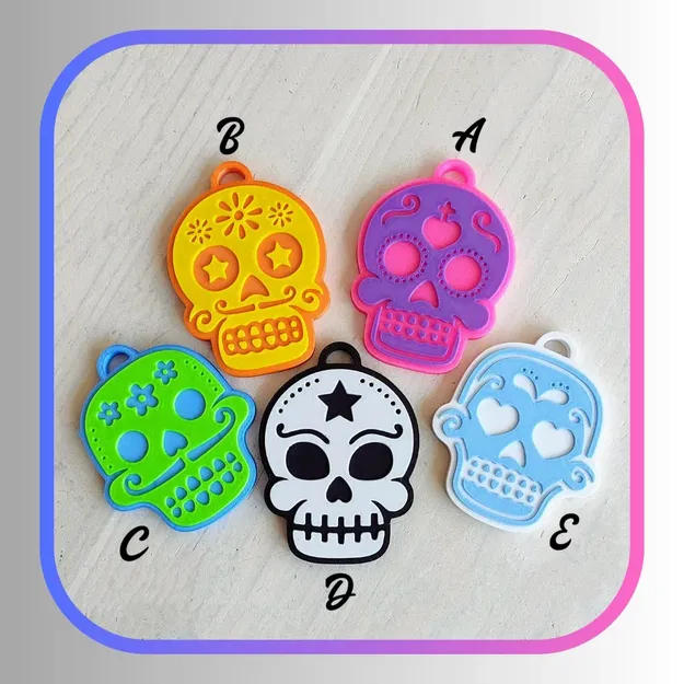 Móc chìa khóa đầu lâu đường phố vui nhộn - Image 1