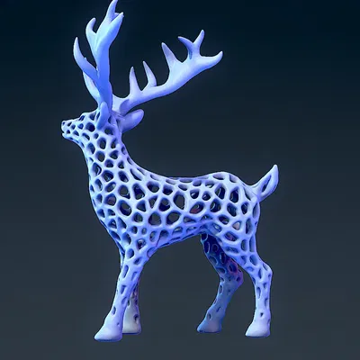 Mô hình hươu Voronoi độc đáo cho bộ sưu tập đồ chơi