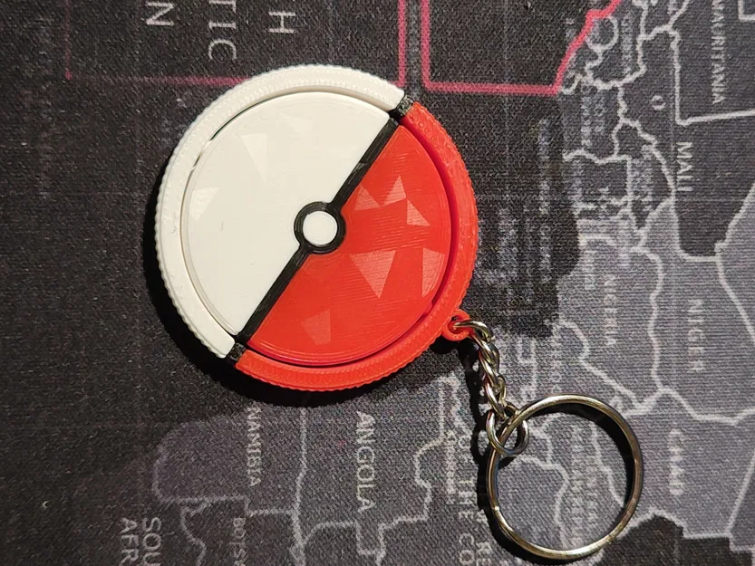 Móc khóa Pokeball xoay nhiều màu sắc in tại chỗ - Image 2