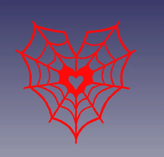 Tranh nghệ thuật hình trái tim mạng nhện - Image 1