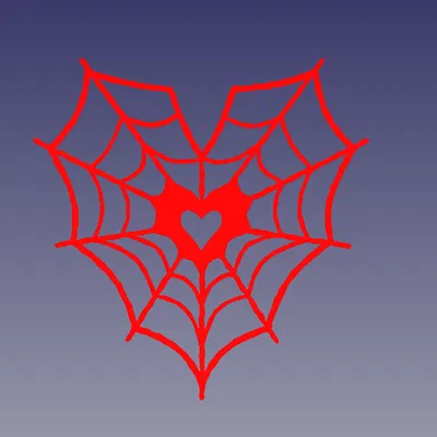 Tranh nghệ thuật hình trái tim mạng nhện