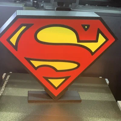 Đèn hộp ánh sáng Superman cảm hứng