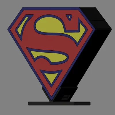 Đèn hộp ánh sáng Superman cảm hứng