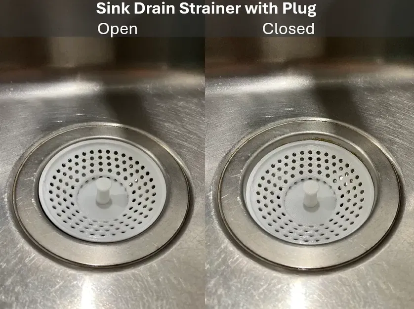 Lọc rác chậu rửa có nắp gắn liền cho chậu Ø82-90mm - Image 2