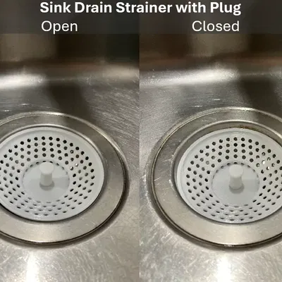 Lọc rác chậu rửa có nắp gắn liền cho chậu Ø82-90mm