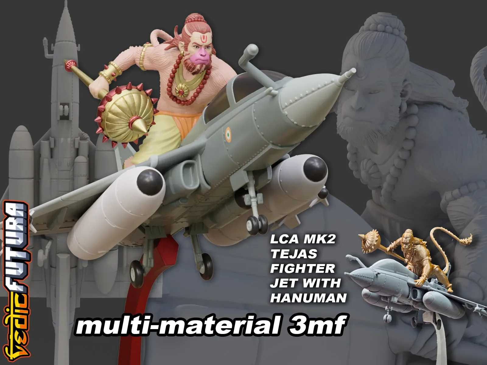 Tiêm kích Tejas Ấn Độ với nhân vật huyền thoại Hanuman 1