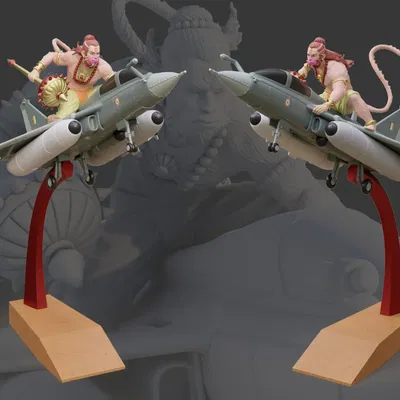 Tiêm kích Tejas Ấn Độ với nhân vật huyền thoại Hanuman