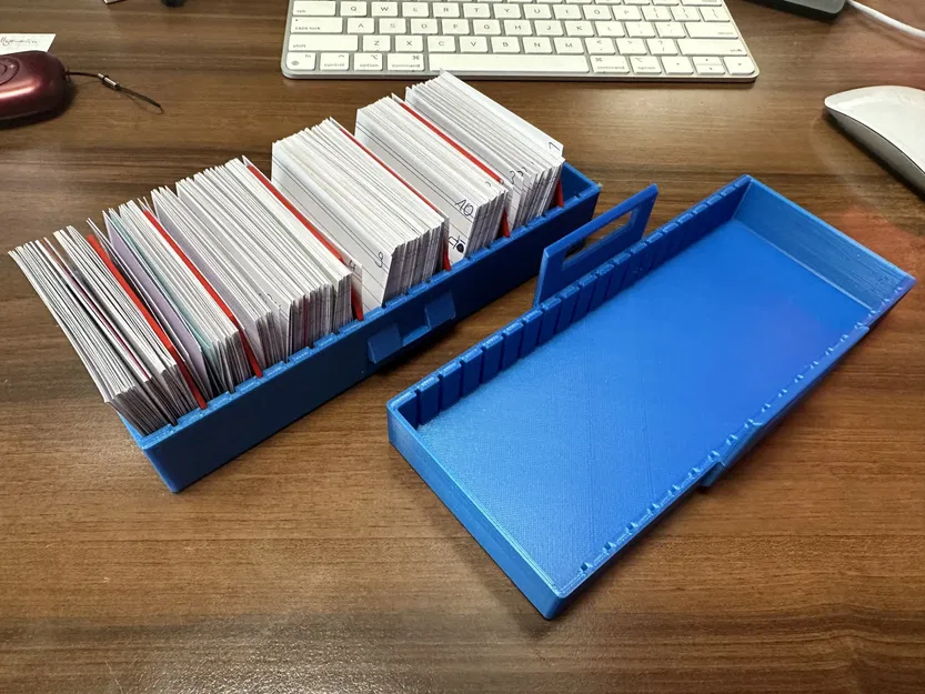 Hộp thẻ chỉ mục V2 (DIN A8) với ngăn chia linh hoạt và nắp đ... - Image 1