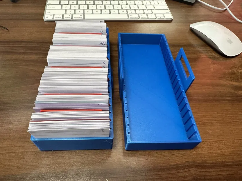 Hộp thẻ chỉ mục V2 (DIN A8) với ngăn chia linh hoạt và nắp đ... - Image 2