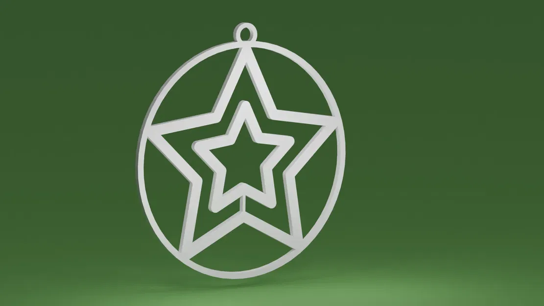 Ngôi sao cây thông Giáng sinh trong quả cầu trang trí - Image 1