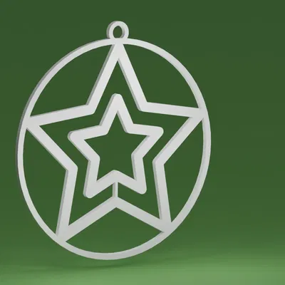 Ngôi sao cây thông Giáng sinh trong quả cầu trang trí