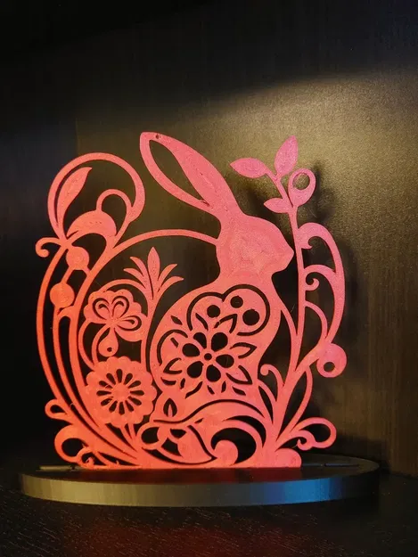 Trang trí lễ Phục Sinh với thỏ và hoa treo tường - Image 6