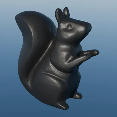 Tượng sóc nhỏ được quét 3D chi tiết