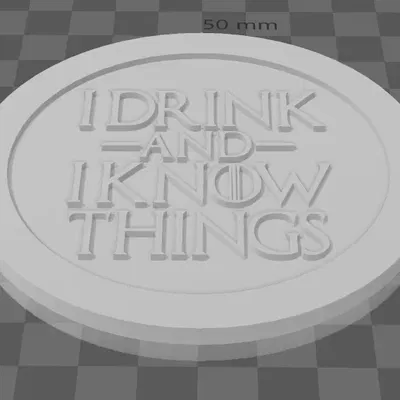 Đế lót ly với trích dẫn trong Game Of Thrones